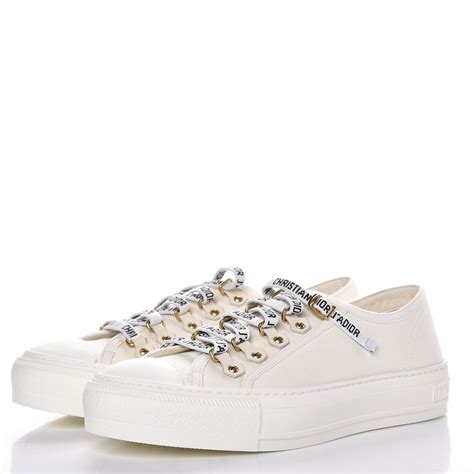 walk in dior sneaker|christian dior white canvas sneakers.